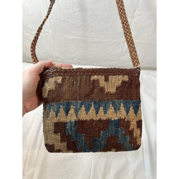 L. J. Simone Kilim wool Aztec SouthwesternTapestry  Purse new - Picture 6 of 15